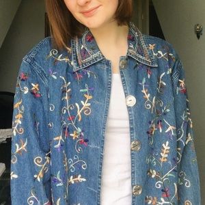 Vintage Embroidered Jean Jacket